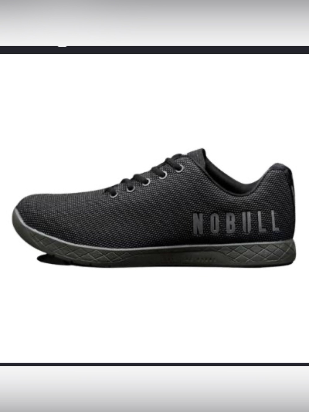 Nobull SuperFabric Trainer Shoes Mens 11.5 Womens 13 Black Outwork Crossfit Gym